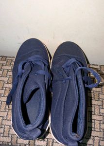 Navy Blue Canvas Sneakers