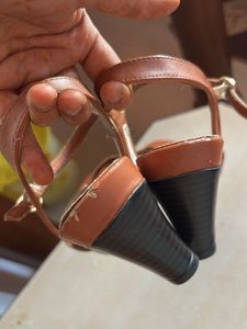 Bata Women's Brown Strappy Heels