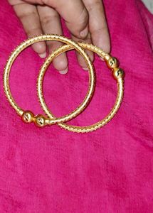 Gold Plated Two Bracelet