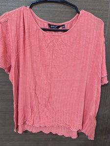 Globus Pink Textured Tunic Top