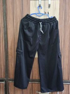 Comfortable Cargo Pants - Lavender &amp; Black