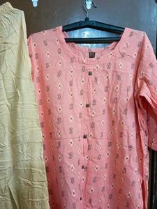 Pink Printed Kurta with Palazzo