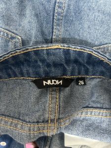 Distressed Denim Mini Skirt