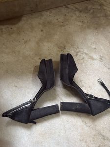Chic Black Block Heel Sandals size 38