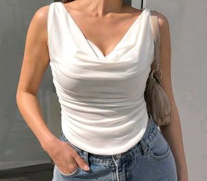 Chic Cowl Neck Sleeveless Top