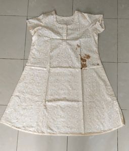 Ladies Cotton Dress With Embroidery
