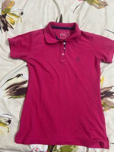 Women's Pink Polo T-Shirt
