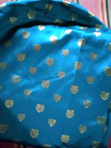 💕Beautiful Blue Brocade banarasi silk saree 😱