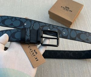 Coach Black Monogram Belt