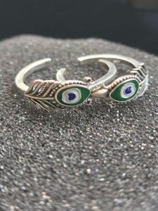 Peacock Design Toe Rings SS925