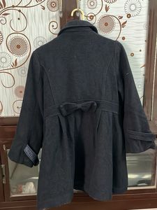 Chic Double-Breasted Black Coat