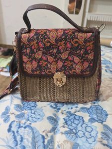 Boho Paisley & Woven Handbag