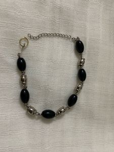 Chic Black Beaded Handmade Bracelet