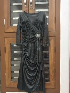 Elegant Gray Maxi Dress