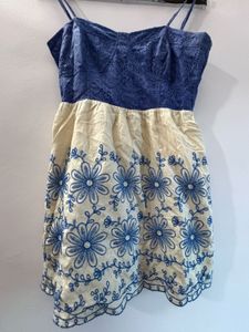Blue Lace Corset Dress