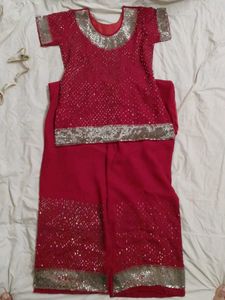 Embellished Palazzos Blood Red