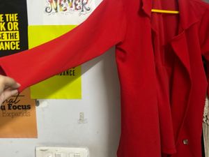 Red blazer style jacket( corporate look)