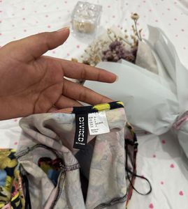 H&amp;M Vibrant Floral Print Fit &amp; Flare Dress