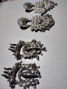 Oxidized Silver Earrings