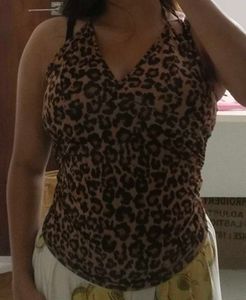 Leopard Print Halter Top