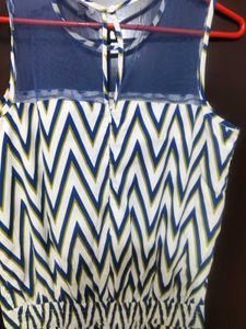 Chevron Print Sleeveless Dress, Size-S ,Price Drop