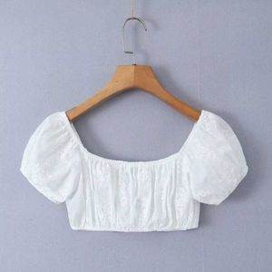 chikankari white top