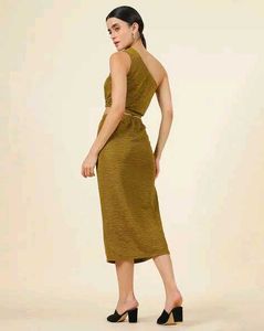 Chic One-Shoulder Cut-Out Midi Dress Set