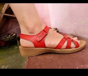 Red Strappy Sandals