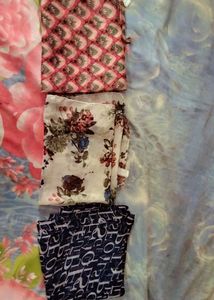 3 Combo Of Ladies Stoles-scarf Chifon
