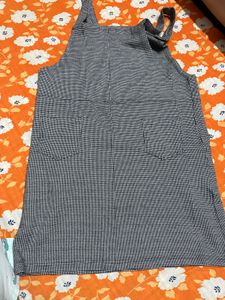 Classic Checkered Pinafore Dress