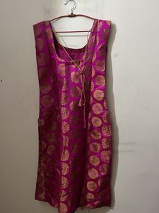 Pink & Gold Ethnic Kurta