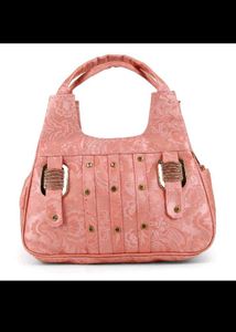 Chic Pink Embossed Handbag