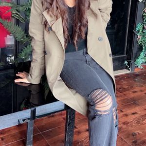 Distressed Grey Wide-Leg Jeans