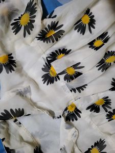 Sheer Daisy Print Blouse