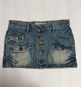 Y2k Denim Micro Mini Skirt