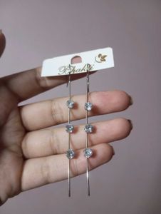 Elegant Drop Earrings with Crystals
