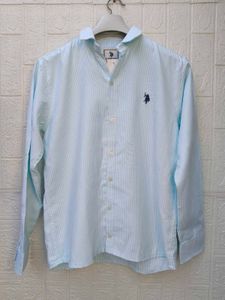 New with tag Light Blue Striped Button-Up Shirt