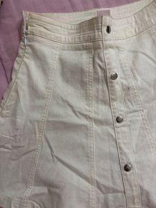 Chic Button-Up A-Line Skirt(skorts)