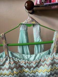 Botique stiched Light Blue Palazzo Pants
