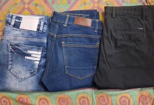 Men's Casual & Jeans Pants Lot - Set of 3