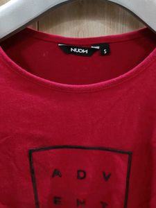 NUON Women's Red Graphic T-Shirt