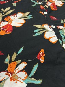 Floral Print Button-Up Midi Dress