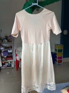 Ivory Lace Satin Nightdress