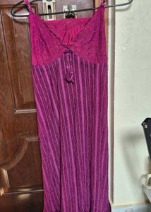 Striped Purple Lingerie Dress nighty