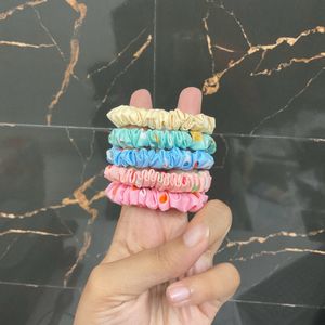 Mini Pearl Scrunchie (Pack Of 5)