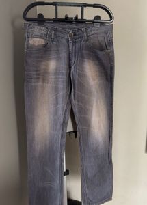 Men's Grey Wash Denim Jeans
