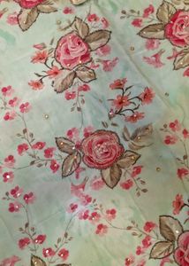 pure fabric Beautiful Floral Print Kurta Set