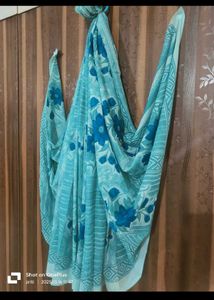Beautiful Blue Floral Saree