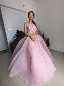 Heavy Pink Mesh GOWN