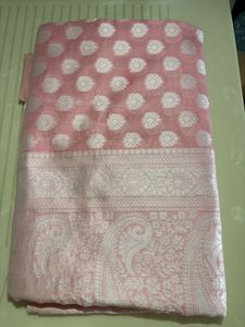 Pink Banarasi Silk Saree